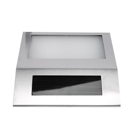 Solar Powered House Number LED Light Stainless Steel Address Signs Wall Lamps - Aimall