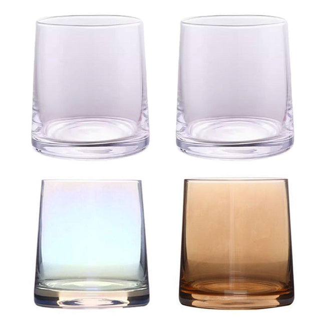 2PCS Hotel Household Glass Toothwash Cups Set Simple Gargle Toothwash Cup