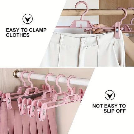 Seamless Household Retractable Pants Rack Buckle Clothes Clip Inner Hanger