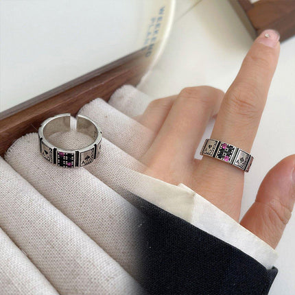 Non-Fading Hip Hop Open Ring for Girls Stylish Adjustable Fashion Jewelry