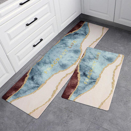 45×150cm Kitchen Mat Non-Slip Waterproof PVC Floor Rug Carpet Anti-Oil Easy Clean - Aimall