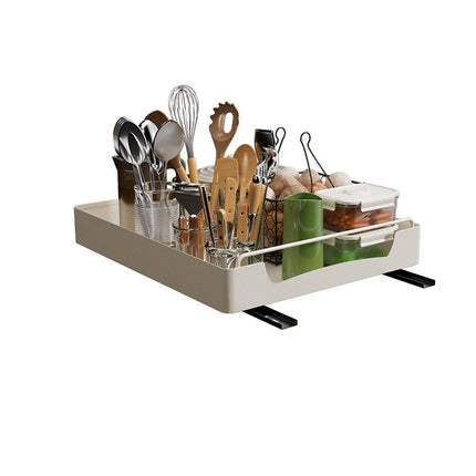 Kitchen Storage Shelf Organizer Sliding Cabinet Basket Pull Out Metal Drawer