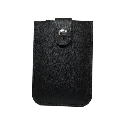Credit Card ID Card Holder Bag Leather Pull-Out Business Card Multi-Layered Bag - Aimall