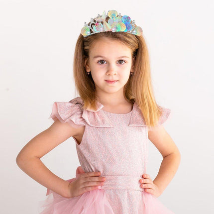 Mermaid Plug Comb Headband Princess Crown Hair Accessories for Girls and Women