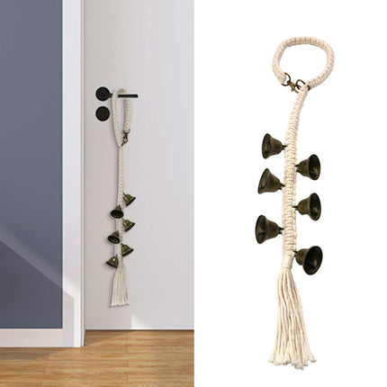 Adjustable Doorbell Hanging Rope Dog Training Bell Cat Teasing Braided Trainer
