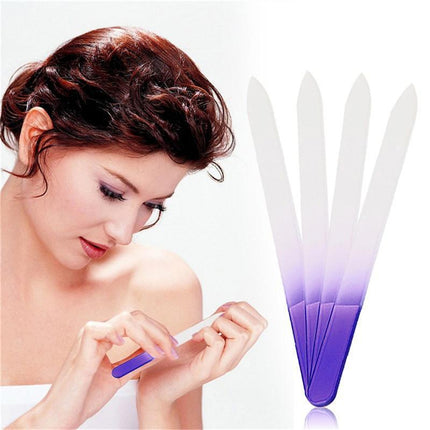 Durable Crystal Glass Nail File Buffer Art Files Manicure - Aimall