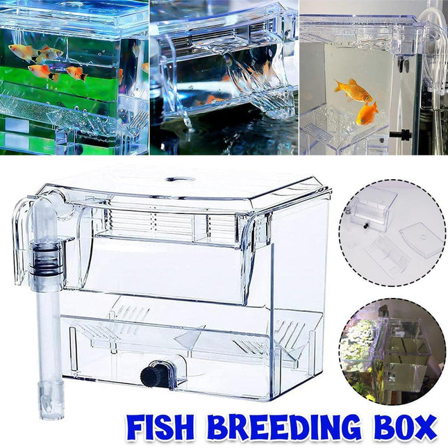 Outboard Isolation Breeding Box Guppy Hatch Feeding Pneumatic Electric Fish Tank