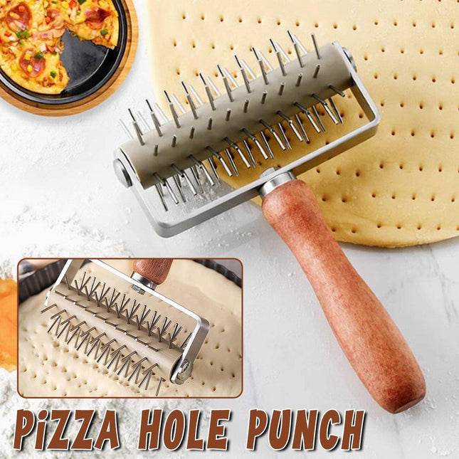 Stainless Steel Pizza Roller Wheel Hole Punch for Baking DIY Bread Baking Tool