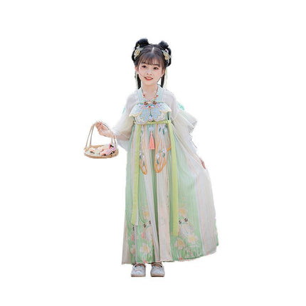 Girl Ancient Hanfu Embroidered Tang Suit Chinese Traditional Dress Princess - Aimall