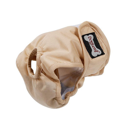 Female Dog Puppy Nappy Diapers Wrap Band Sanitary Pants Underpants XS-XL OZ Beige - Aimall