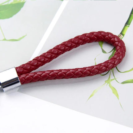 Handmade Leather Rope Keychain Car keychain Bag Pendant Accessories - Aimall