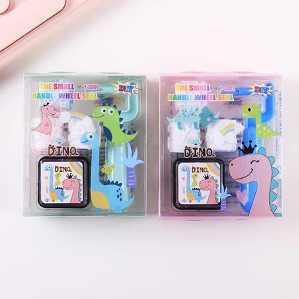 Inking Rubber Stamp Roller Scroll Seal Stamps DIY Scrapbooking Kid Craft Cartoon - Aimall