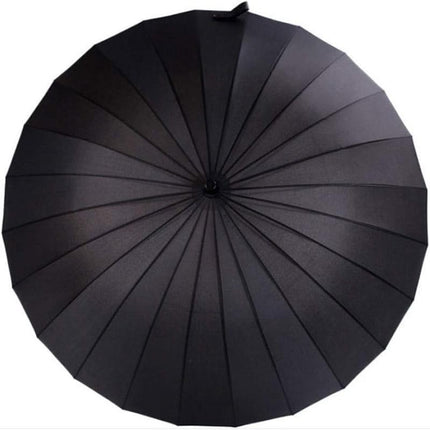 Black Sun and Rain Umbrella Straight Umbrella UV Protection Windproof Outdoor