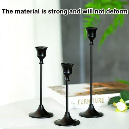 3X Taper Candle Holders Long Table Decorative Candlestick Holder Wedding Dinning