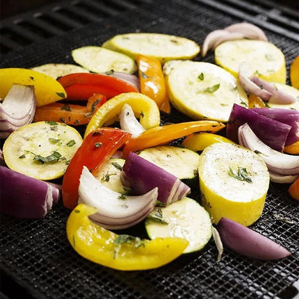3/6/10PCS Non-Stick BBQ Grill Mat Mesh Liner Cooking Barbecue Sheet Baking Pad