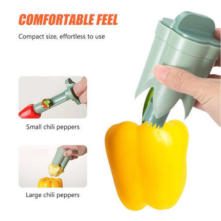 Plastic Pepper Seed Remover Corer Kitchen Utensil Fruit Vegetable Core Pulling