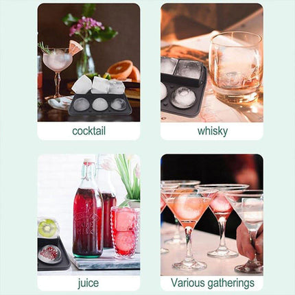 Silicone Ice Cube Mold for Whiskey Creative Ice Cream Sphere Maker with Funnel
