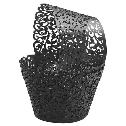 25x Laser Cut Cupcake Wrappers Filigree Case Wedding Baby Party Many Colour - Aimall