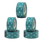 5pcs Cute Personality Packing Sealing Tape Adhesive Heart Design Colourful Glue