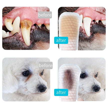 50pcs Pet Teeth Cleaning Finger Set Dog and Cat Oral Care Tool Teeth Cleaning