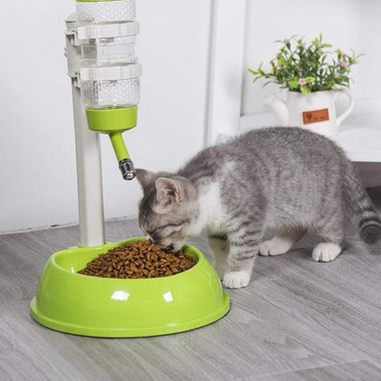 Pet Drinking Fountain Water Bottle Lifting Feeder Adjustable Pet Bowl for Pets