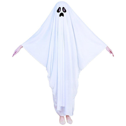 Halloween Party Costume Ghost Cape Full Length Spooky Dress Up Ball Cloak Outfit