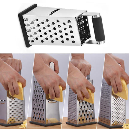 Stainless Steel 4 Sided Kitchen Shredder Multi Purpose Grater Peeler Tool