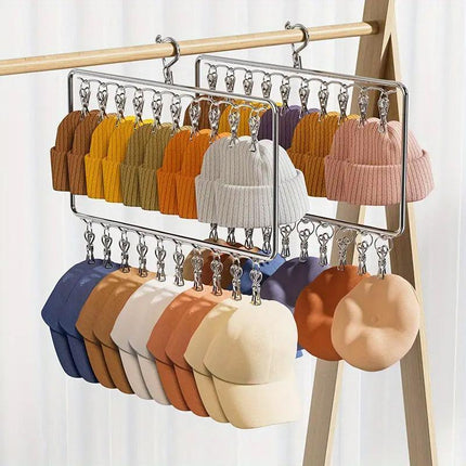 Stainless Steel Drying Rack Multi Function Windproof Underwear Clip Sock Hanger