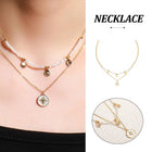 Double Layer Shell Pendant Necklace Stylish Fashion Jewelry Women Beach