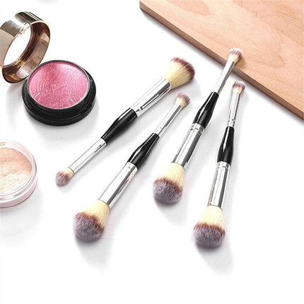 Double Ended Makeup Brush Liquid Foundation Powder Eyeshadow Cosmetic Brush Tool - Aimall