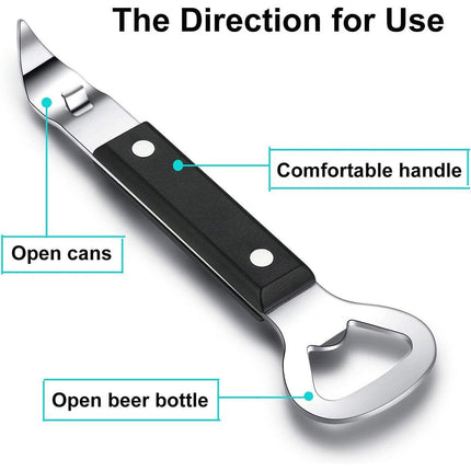 4pcs Stainless Steel Bottle Opener Double Head Can Opener Kitchen Tools Set