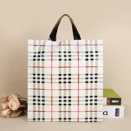 50x Reusable Plastic Tote Bag Eco Friendly Shopping Bags Durable Large Capacity