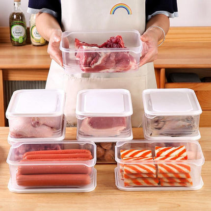 8pcs Refrigerator Storage Organizer Transparent Crisper Box for Home Kitchen