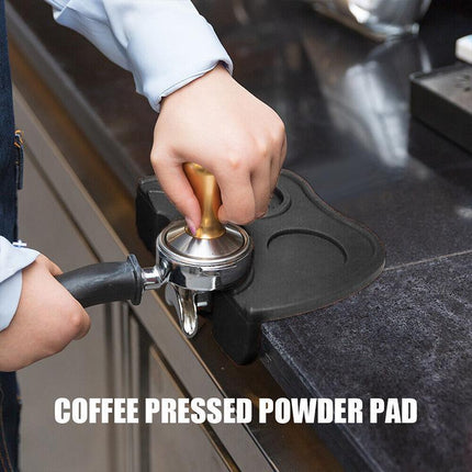 Double Slot Coffee Tamper Silicone Mat Tamping Holder Pad Corner Dropped Tools - Aimall