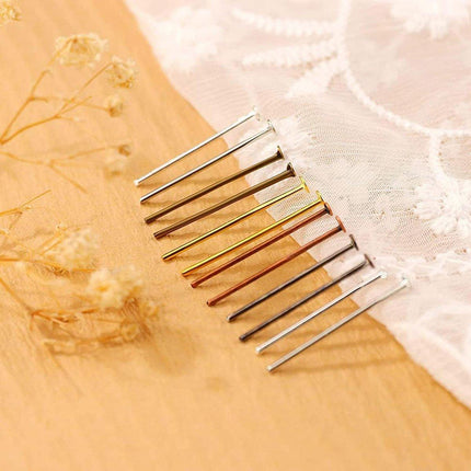 2400PCS Gold-Plated Silver-Plated Jewelry Making T-Pin Nine-Pin Set Accessories