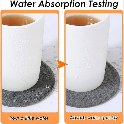 8PCS Round Cotton Woven Coaster Heat Resistant Thick Insulation Dining Table Mat