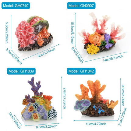 Aquarium Resin Coral Decorations for Fish Tank Marine Simulation Micro Landscape