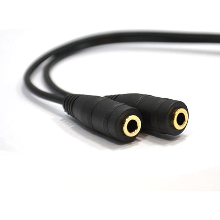 2 AUX Earphone Y Splitter 3.5mm Audio Cable Headphone Headset Auxiliary Adapter - Aimall
