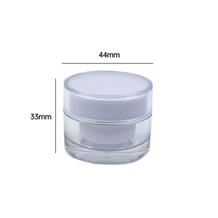 10pcs Clear Acrylic Round Cream Bottle Cosmetic Dispenser Refillable Containers
