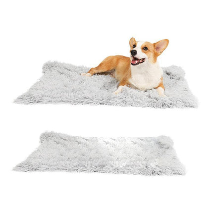 Dog Blanket Pet Cat Mat Puppy Warm Soft Plush Washable Reusable Calming Bed - Aimall