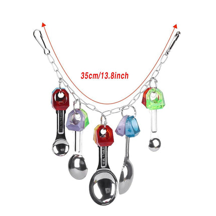 Parrot Chew Toys Spoon String Toys Bird Play Toy for Beak Exercise and Fun