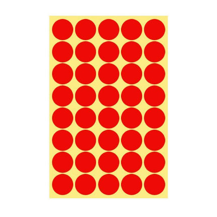 8/13/25/50mm Colour Sticker Dots Adhesive Round Labels Circular Scrapbooking Red - Aimall