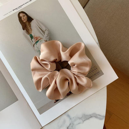 Large Scrunchies Silk Satin Elastic Hair Hair Bands Rope Tie Ponytail Accessory - Aimall