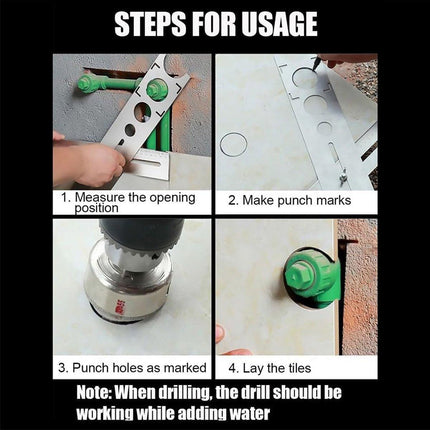 Universal Multifunctional Punch Positioner Hole Measuring Tool for Woodworking