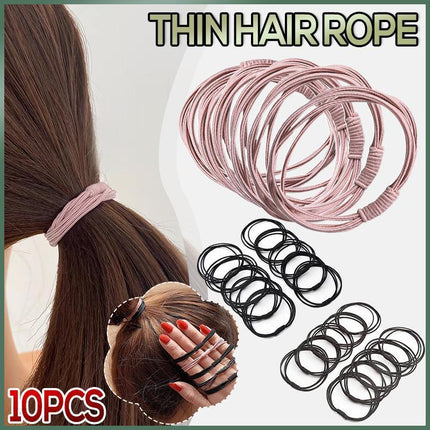 10pcs High Quality Women Girls Elastic Hair Bands Tie Band Ropes Rings Ponytail - Aimall