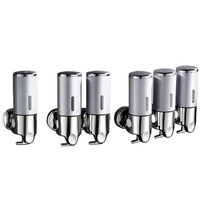 Stainless Steel Lever Soap Dispenser Manual Push Shower Gel Hotel Bathroom Use