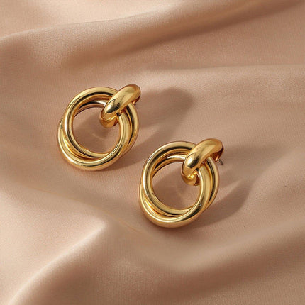 Simple Geometric Knot Earrings Fashion Jewelry Women Elegant Accessories