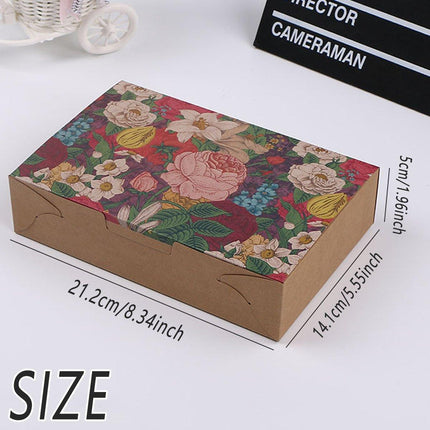 25PCS Kraft Paper Moon Cake Cookie Packaging Box Square Blister Hand Packaging