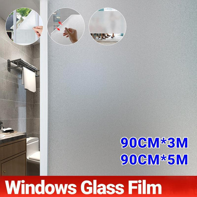 3/5M Sand Blast Clear Privacy Frosted Frosting Windows Glass Film Removable - Aimall