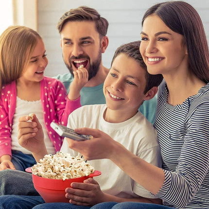 Popcorn Popper Maker Microwave Silicone Collapsible Bowl Container w/Lid Kitchen